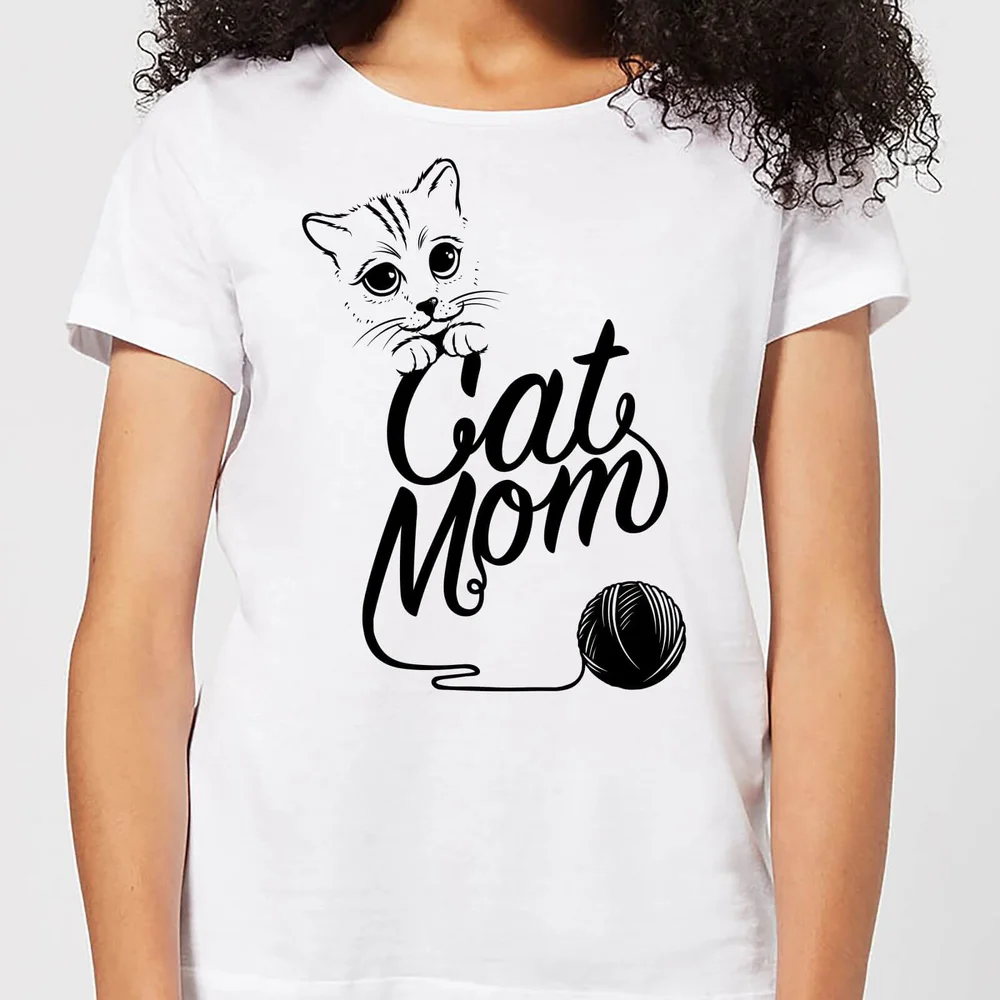 Cat Mom Women's T-Shirt - White - S - Blanc Image 1