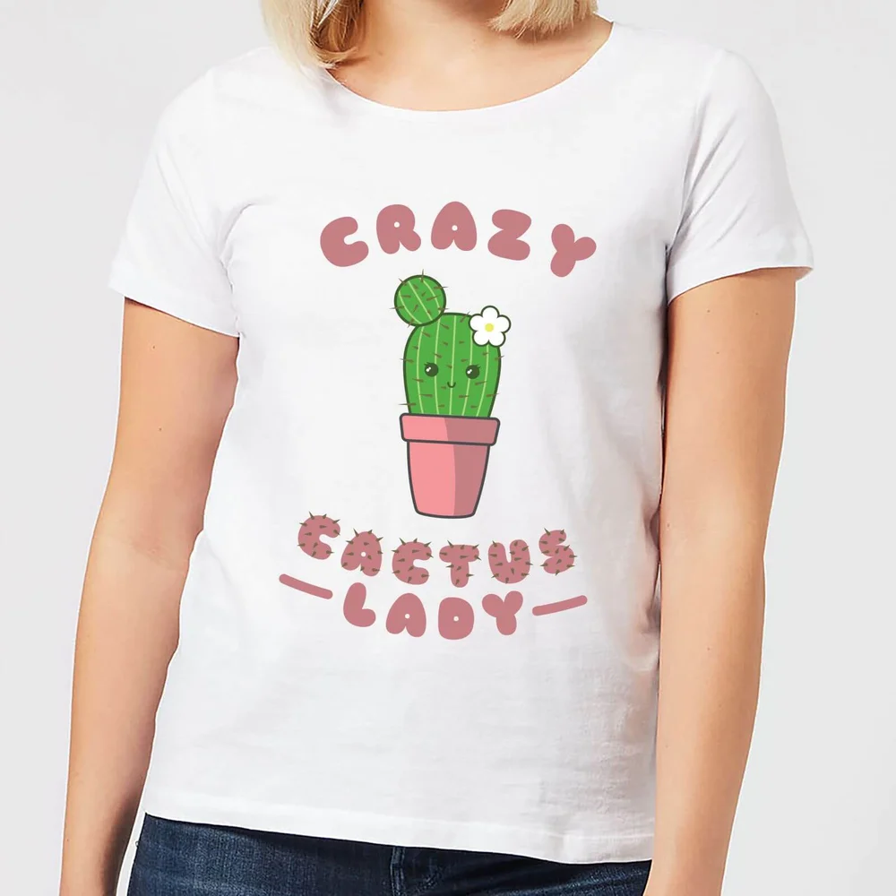 Crazy Cactus Lady Women's T-Shirt - White - S - Blanc Image 1