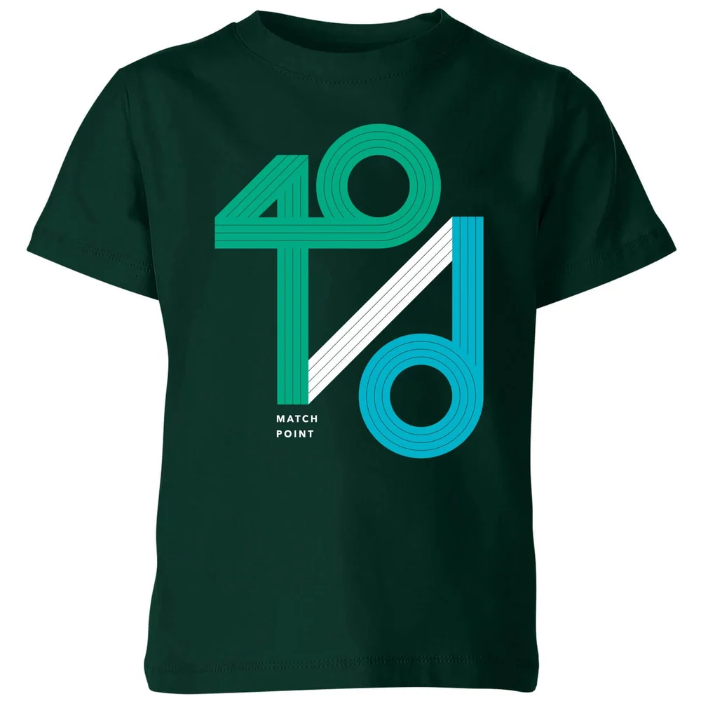 40 / d Match Point Kids' T-Shirt - Forest Green - 3-4 ans - Forest Green Image 1