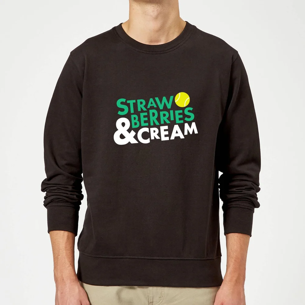 Strawberries and Cream Sweatshirt - Black - S - Noir Image 1