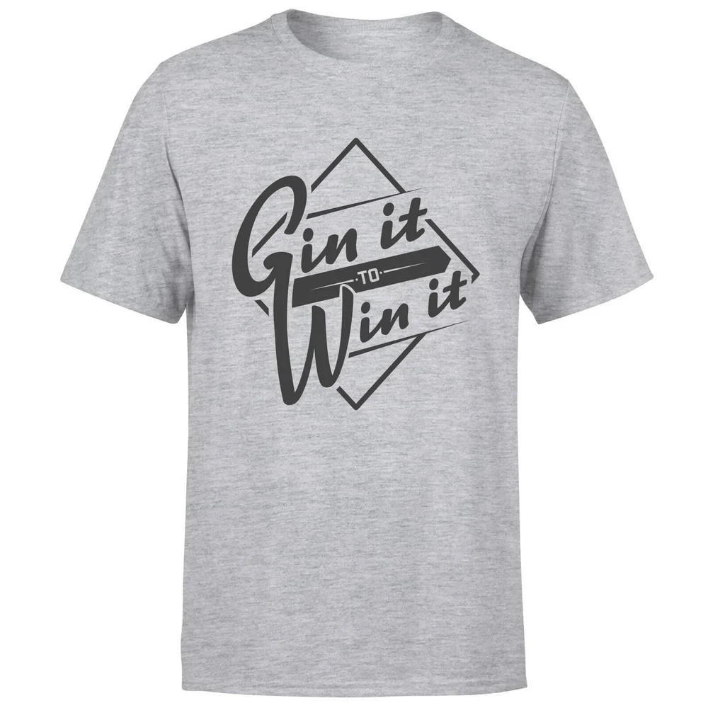 Gin it to Win it T-Shirt - Grey - S - Gris Image 1