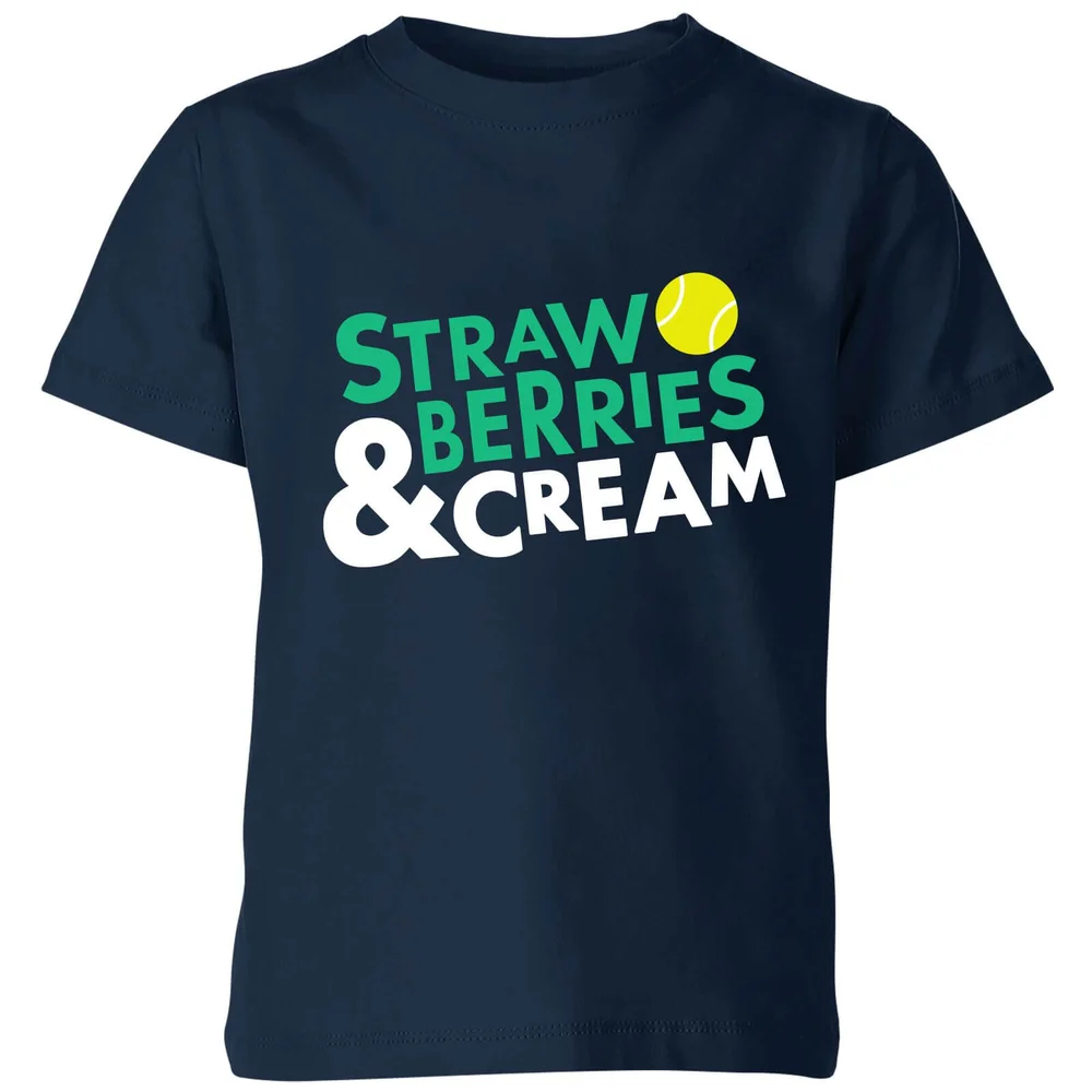 Strawberries and Cream Kids' T-Shirt - Navy - 3-4 ans - Navy Image 1