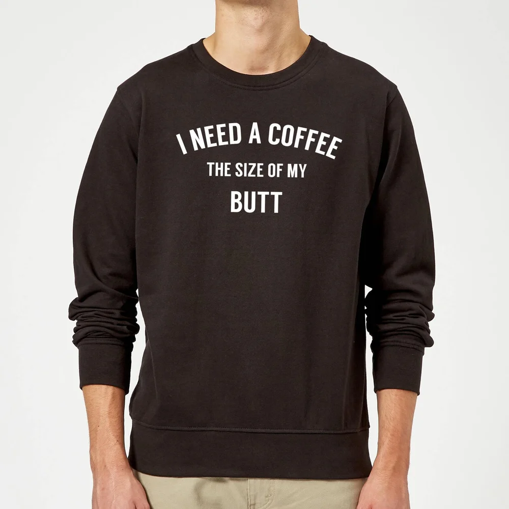 Coffee Butt Sweatshirt - Black - S - Noir Image 1