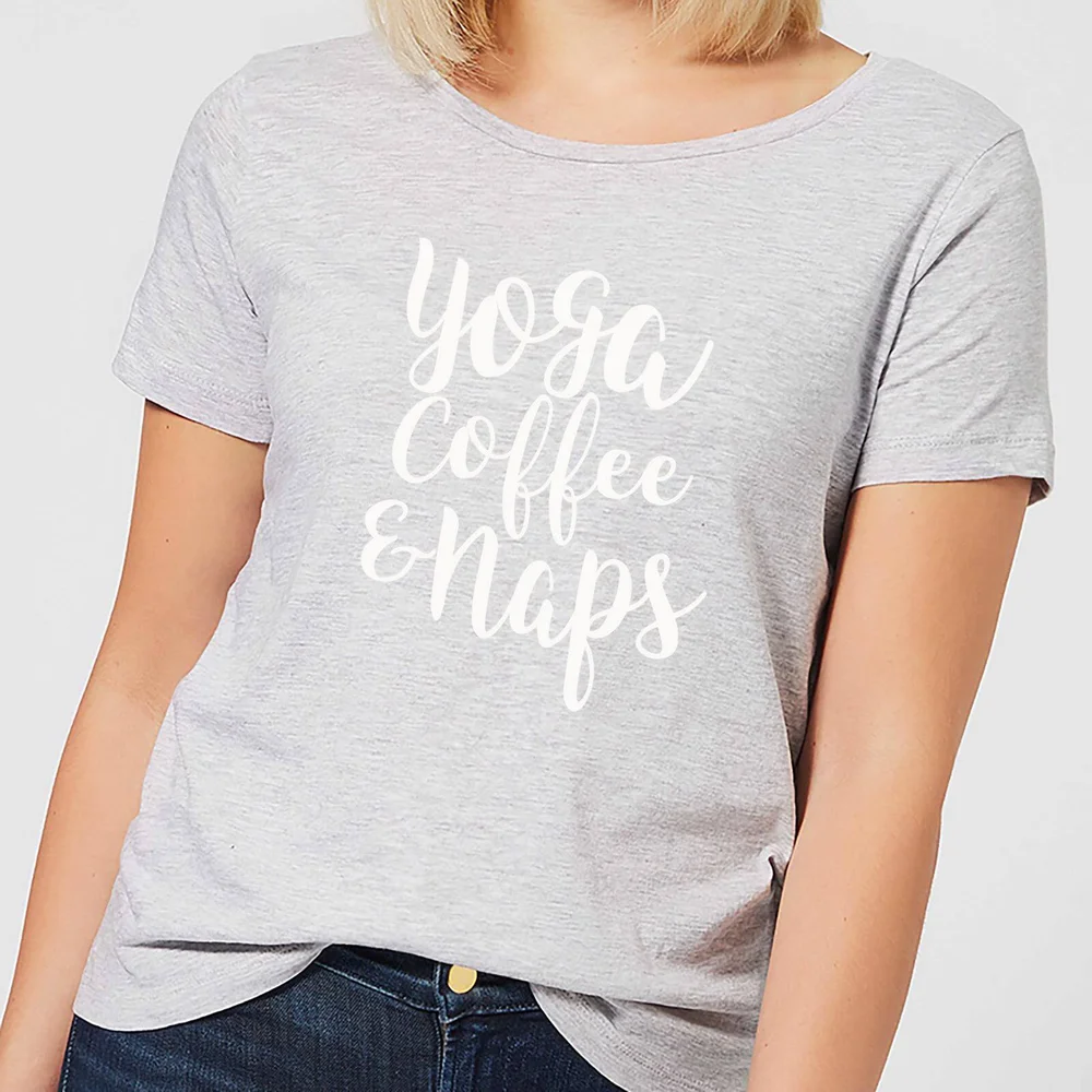 Yoga Coffee and Naps Women's T-Shirt - Grey - S - Gris Image 1