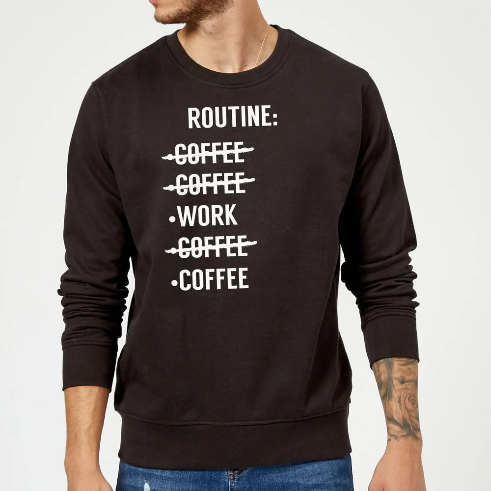 Coffee Routine Sweatshirt - Black - S - Noir Image 1