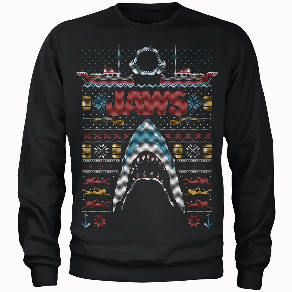 Jaws Fairisle Men's Pull de Noël - Noir - S Image 1