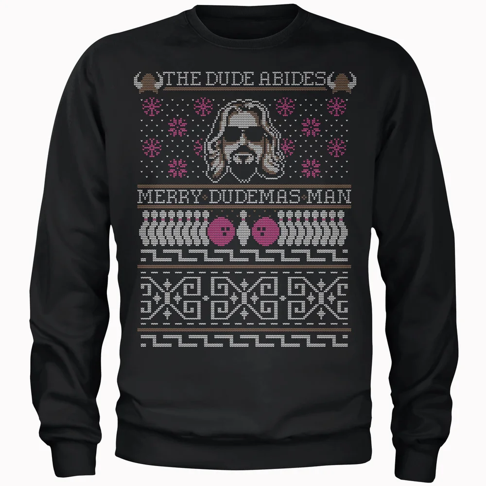 The Dude Abides Merry Dudemas Man Men's Pull de Noël - Noir - S Image 1
