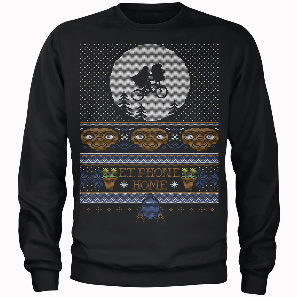 E.T. Phone Home Fairisle Men's Pull de Noël - Noir - S Image 1