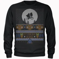 E.T. Phone Home Fairisle Men's Pull de Noël - Noir