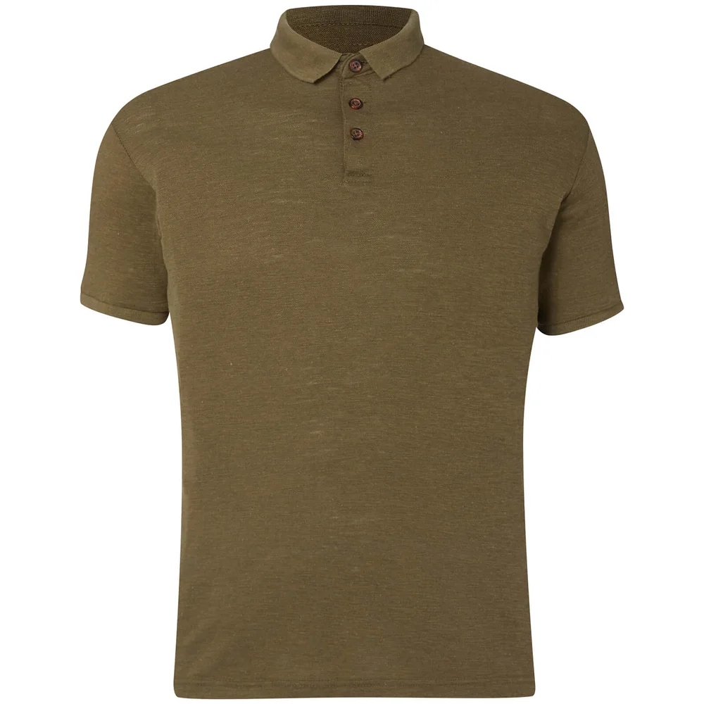 Polo Homme Slub D-Struct - Kaki - S Image 1