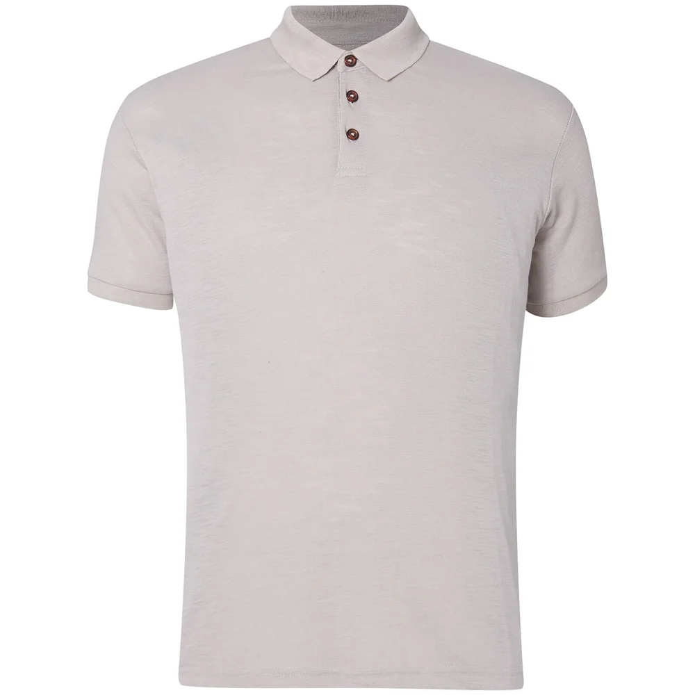 Polo Homme Slub D-Struct - Gris Chiné - S - Gris Image 1