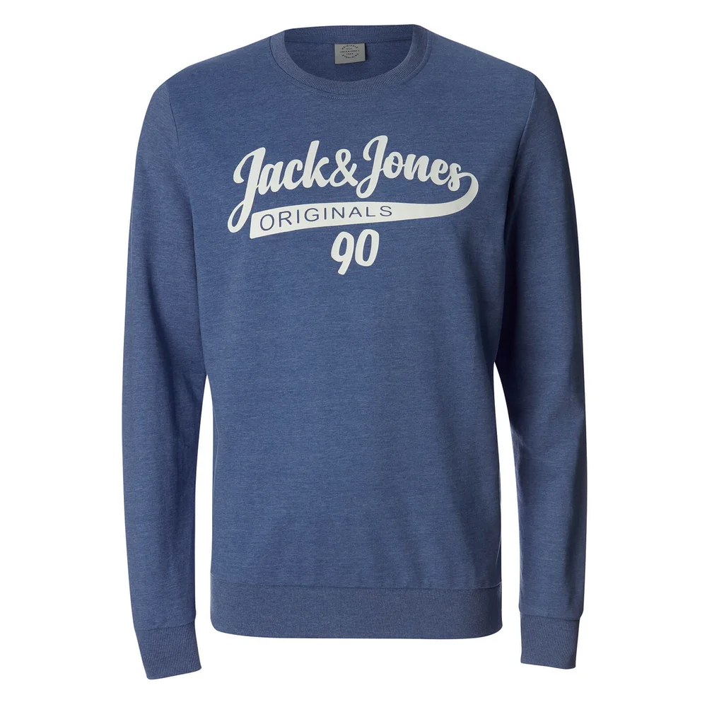 Jack & Jones Men's Originals Galions Large Logo Sweatshirt - Bleached Denim - S - Bleu Image 1