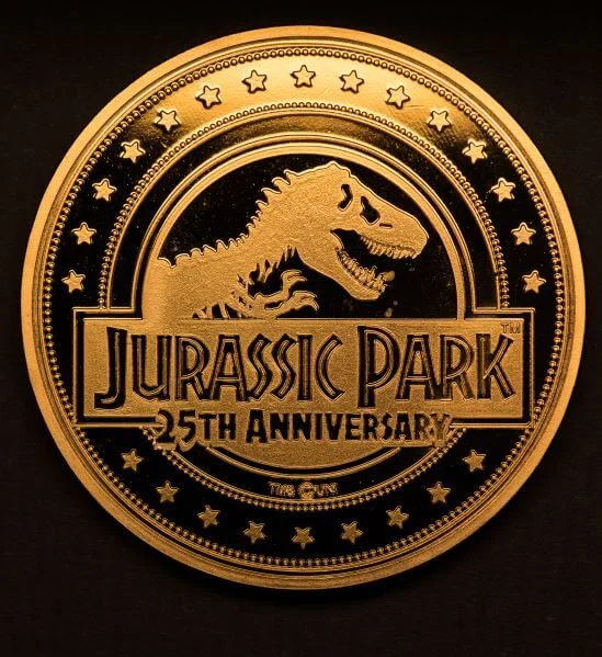 Pièce de Collection "Amber" Jurassic Park - Édition Dorée Exclusive pour Zavvi (1000 exemplaires)