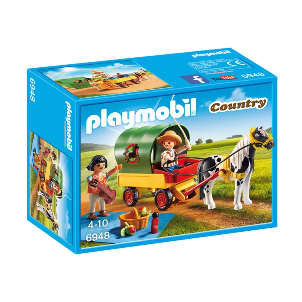 Playmobil : Enfants avec chariot et poney (6948) Image 1