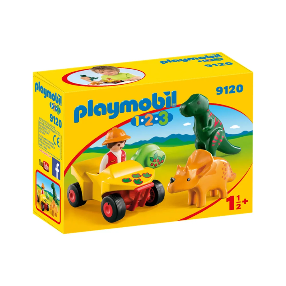 Playmobil 1.2.3 : Explorateur et dinosaures (9120) Image 1