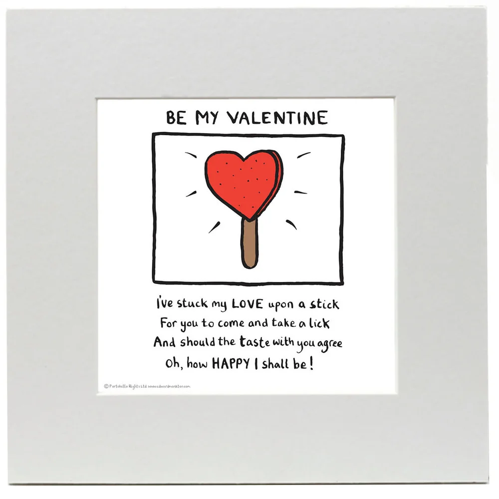 Impression Édition Limitée Be My Valentine - Edward Monkton Image 1