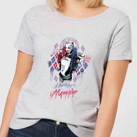 T-Shirt Femme Harley Quinn Daddy's Lil Monster - Suicide Squad (DC Comics) - Gris