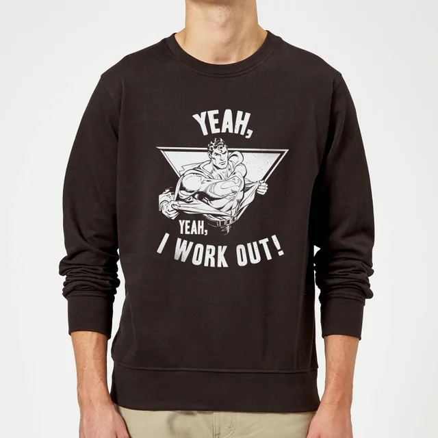 Sweat Homme I Work Out - Superman (DC Comics) - Noir
