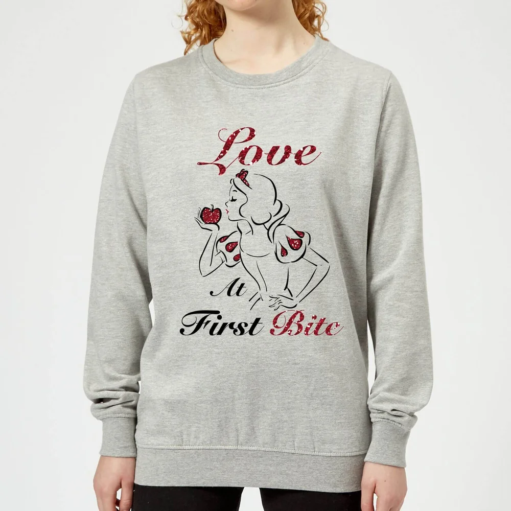 Sweat Femme Love At First Bite - Blanche - Neige (Princesse Disney) - Gris - 3XL - Gris Image 1
