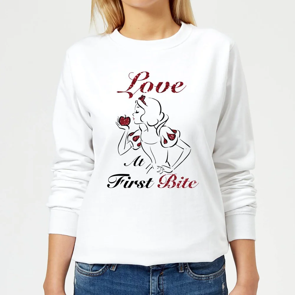 Sweat Femme Love At First Bite - Blanche - Neige (Princesse Disney) - Blanc - S Image 1