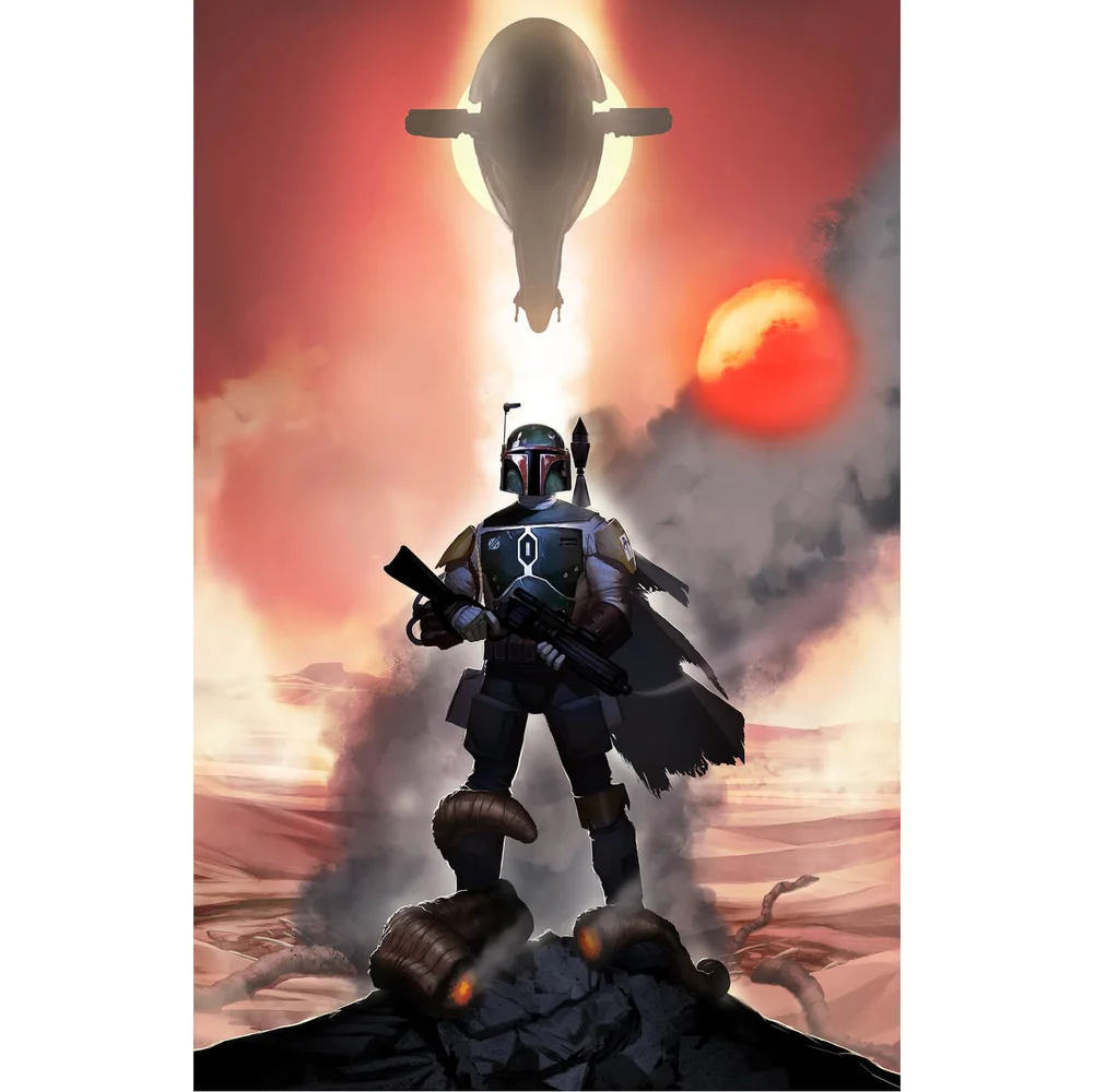 Lithographie Star Wars Le Retour du Jedi "Mandalorian Mettle" Jeremy Saliba (39 cm x 61 cm) Exclusivité Zavvi UK Image 1