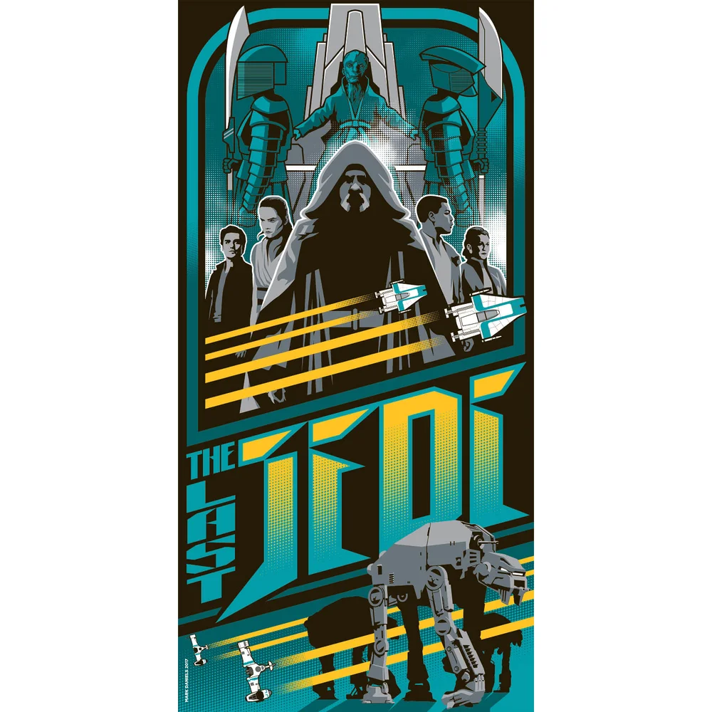 Sérigraphie Star Wars : Les Derniers Jedi par Mark Daniels (30.5 cm x 61 cm) Exclusivité Zavvi UK Image 1