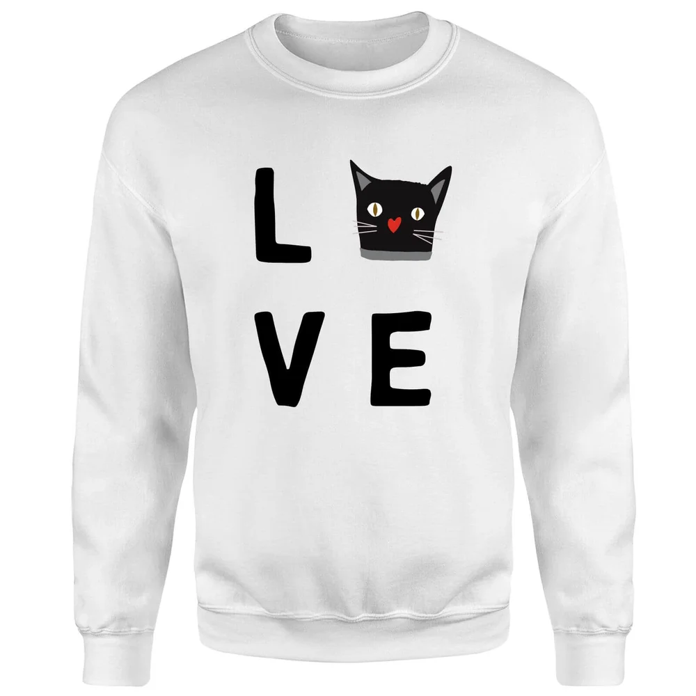 Sweat Homme Amour Chat - Blanc - S - Blanc Image 1