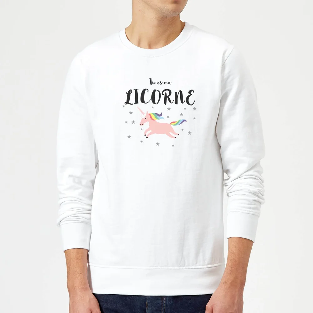 Sweat Homme Tu Es Ma Licorne - Blanc - S - Blanc Image 1