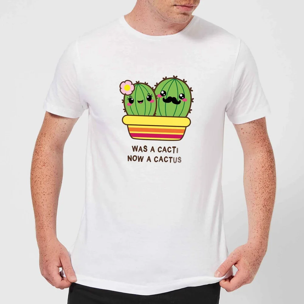 T-Shirt Homme Was A Cacti, Now A Cactus - Blanc - S - Blanc Image 1