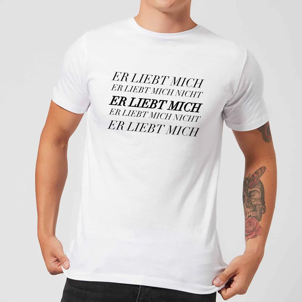 T-Shirt Homme Er Liebt Mich - Blanc - S - Blanc Image 1