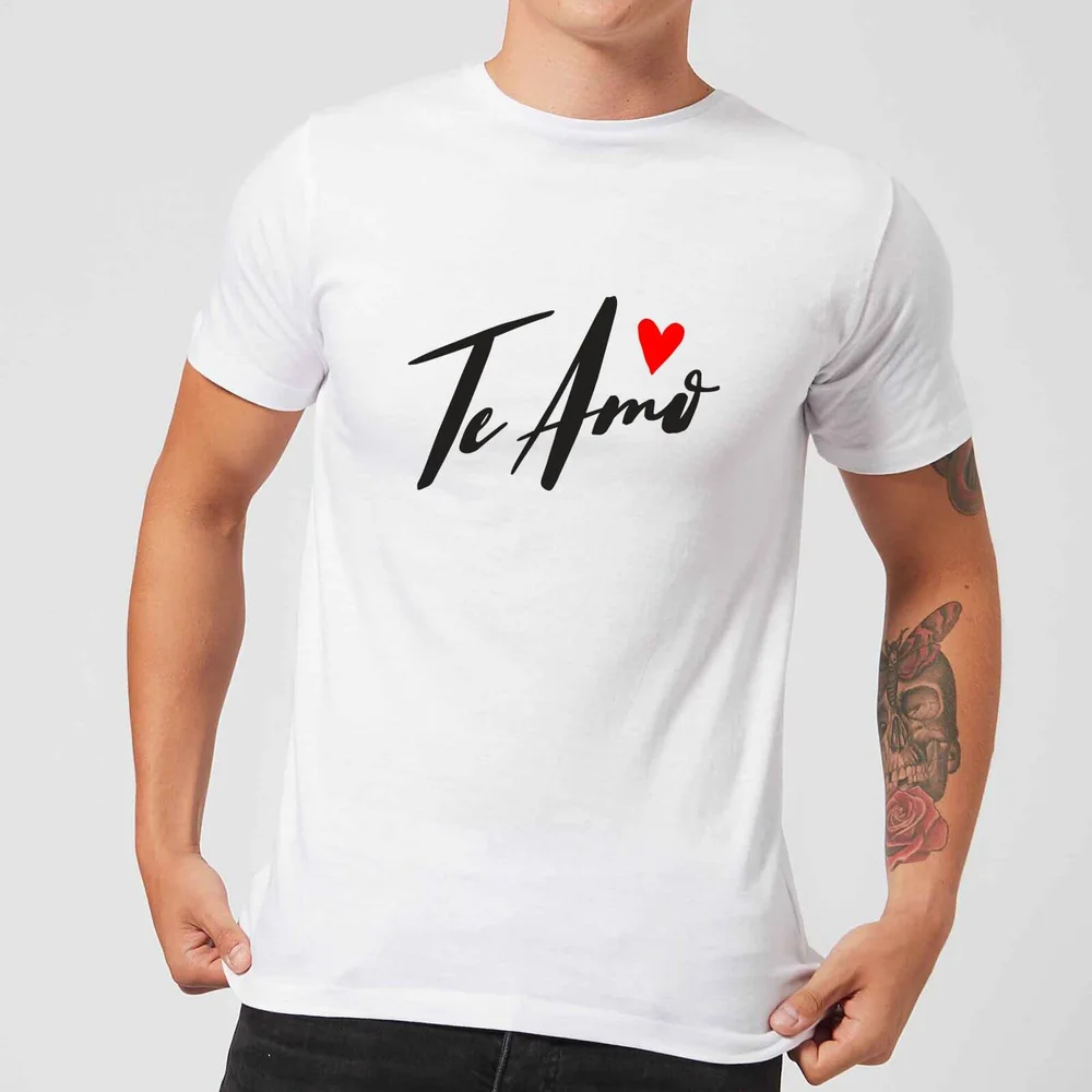 T-Shirt Homme Te Amo Script - Blanc - S - Blanc Image 1