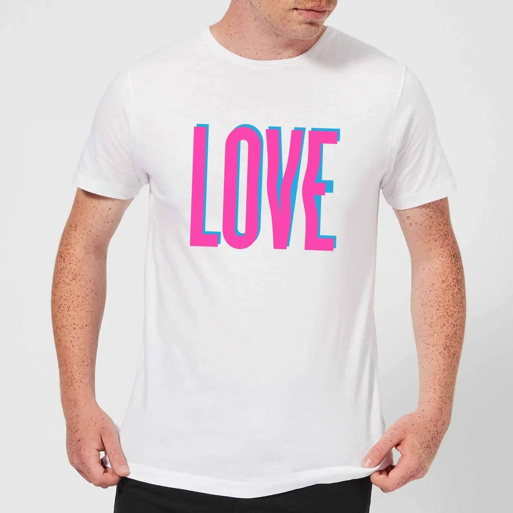 T-Shirt Homme Love Glitch - Blanc - S - Blanc Image 1