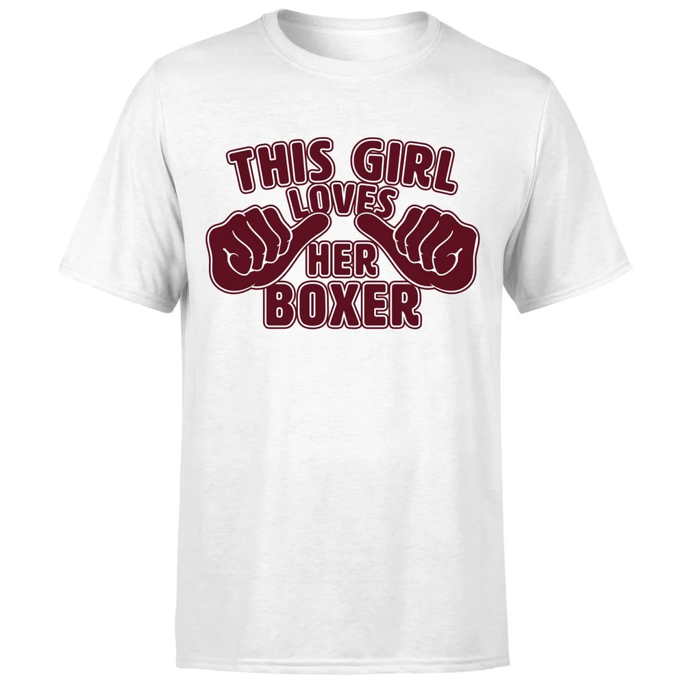 T-Shirt Homme This Girl Loves Her Boxer - Blanc - S - Blanc Image 1