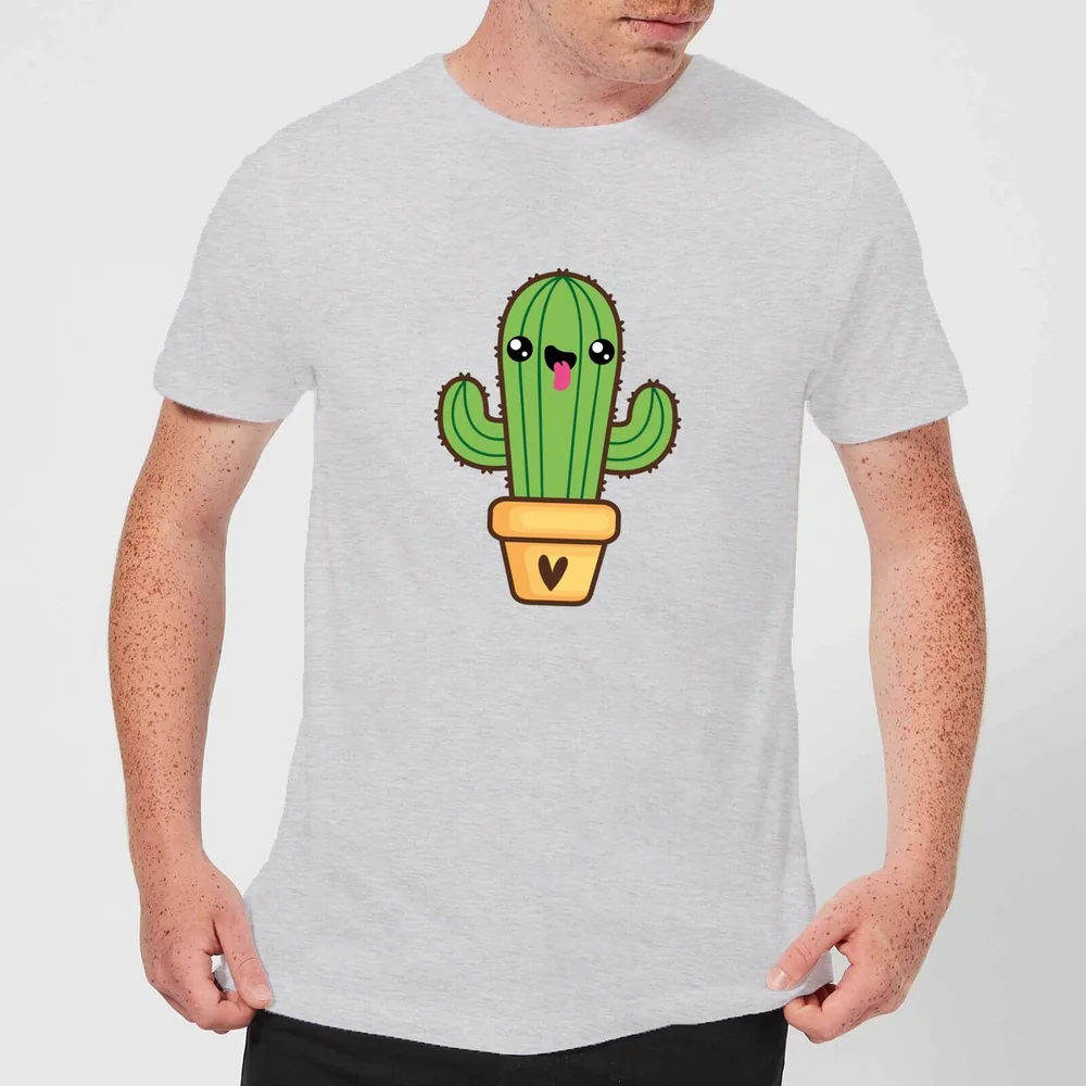 T-Shirt Homme Cactus Love - Gris - S - Gris Image 1