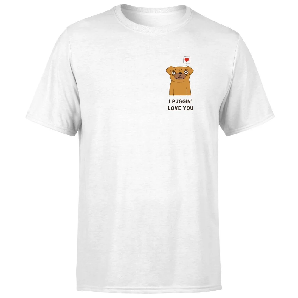 T-Shirt Homme I Puggin' Love You - Blanc - S - Blanc Image 1
