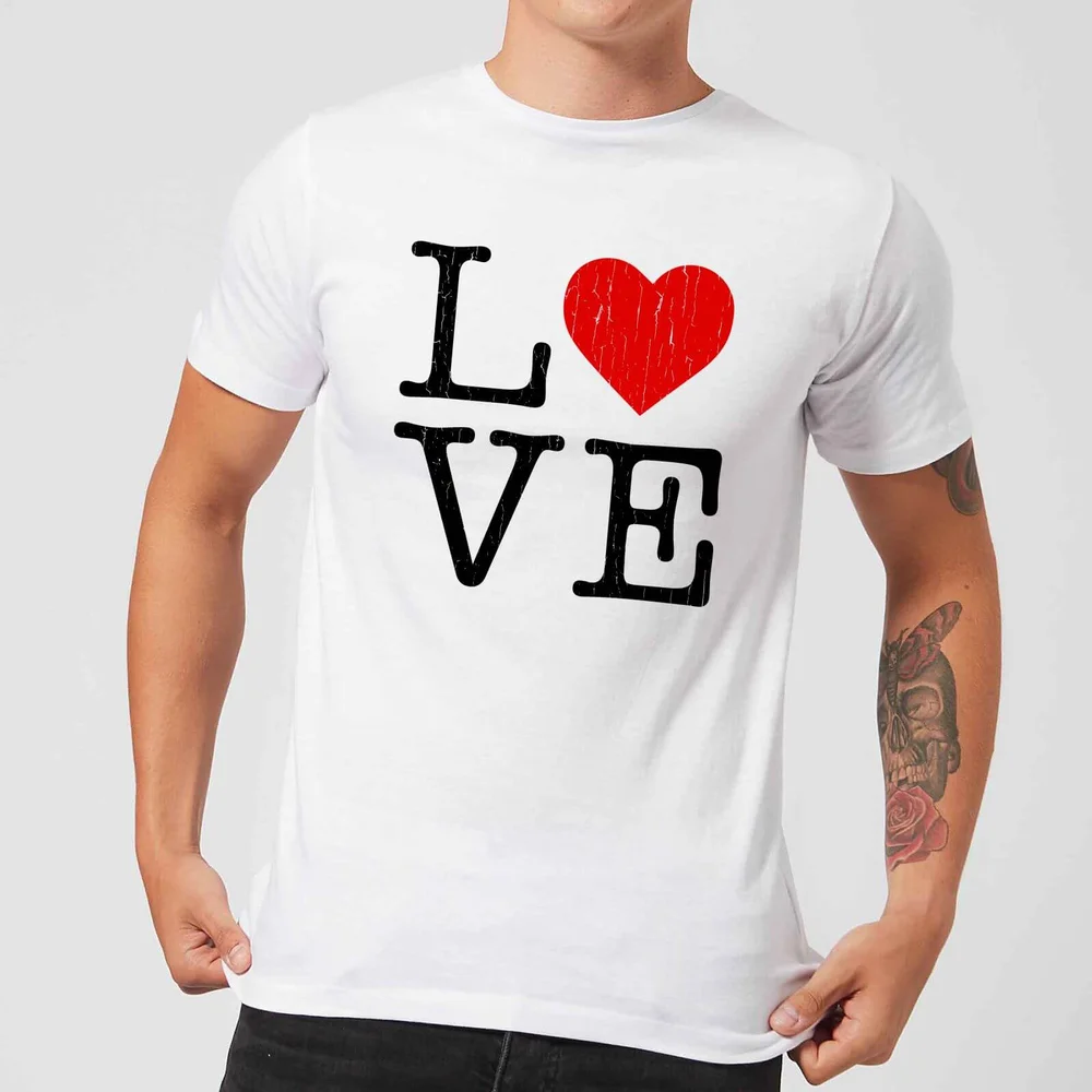 T-Shirt Homme Love Texturé - Blanc - S - Blanc Image 1