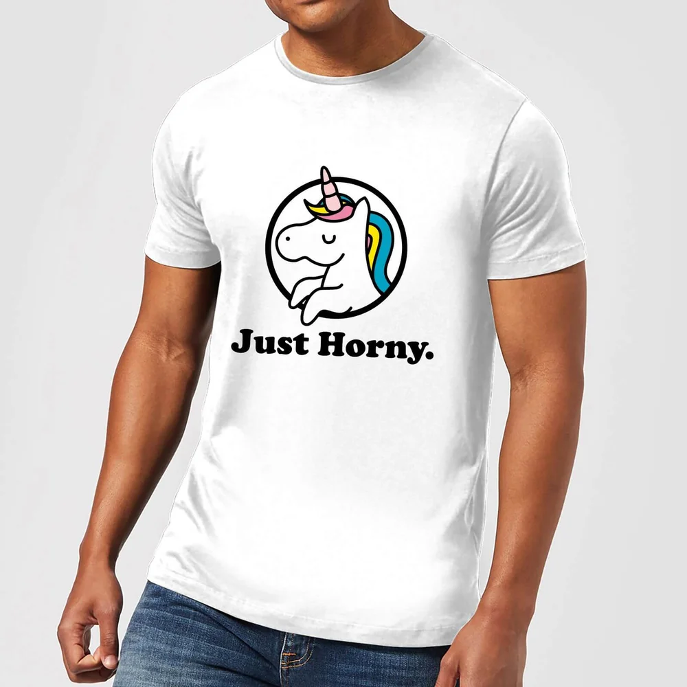 T-Shirt Homme Just Horny Licorne - Blanc - S - Blanc Image 1