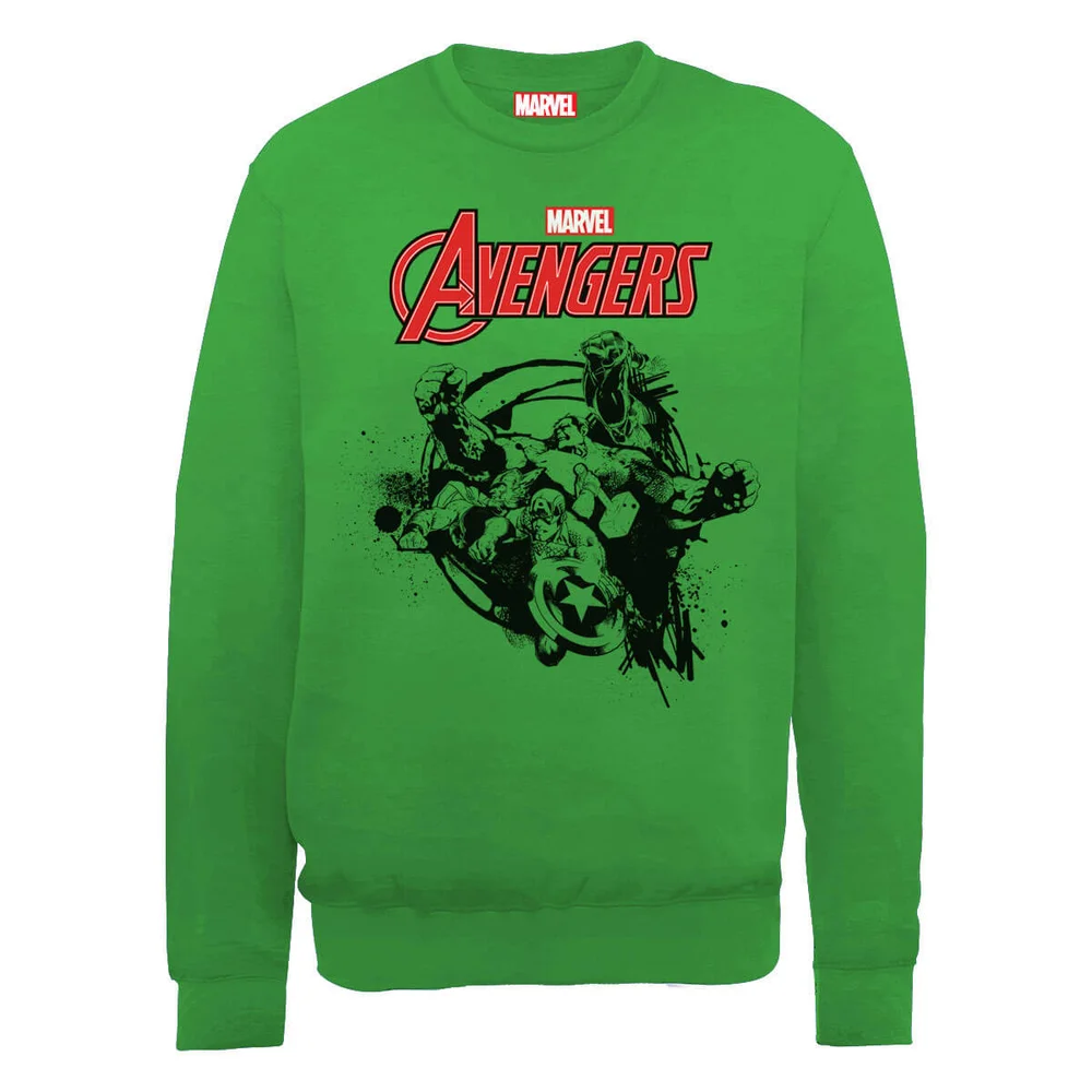 Sweat Homme Marvel Avengers Assemble - Team Explosion - Vert - XL Image 1