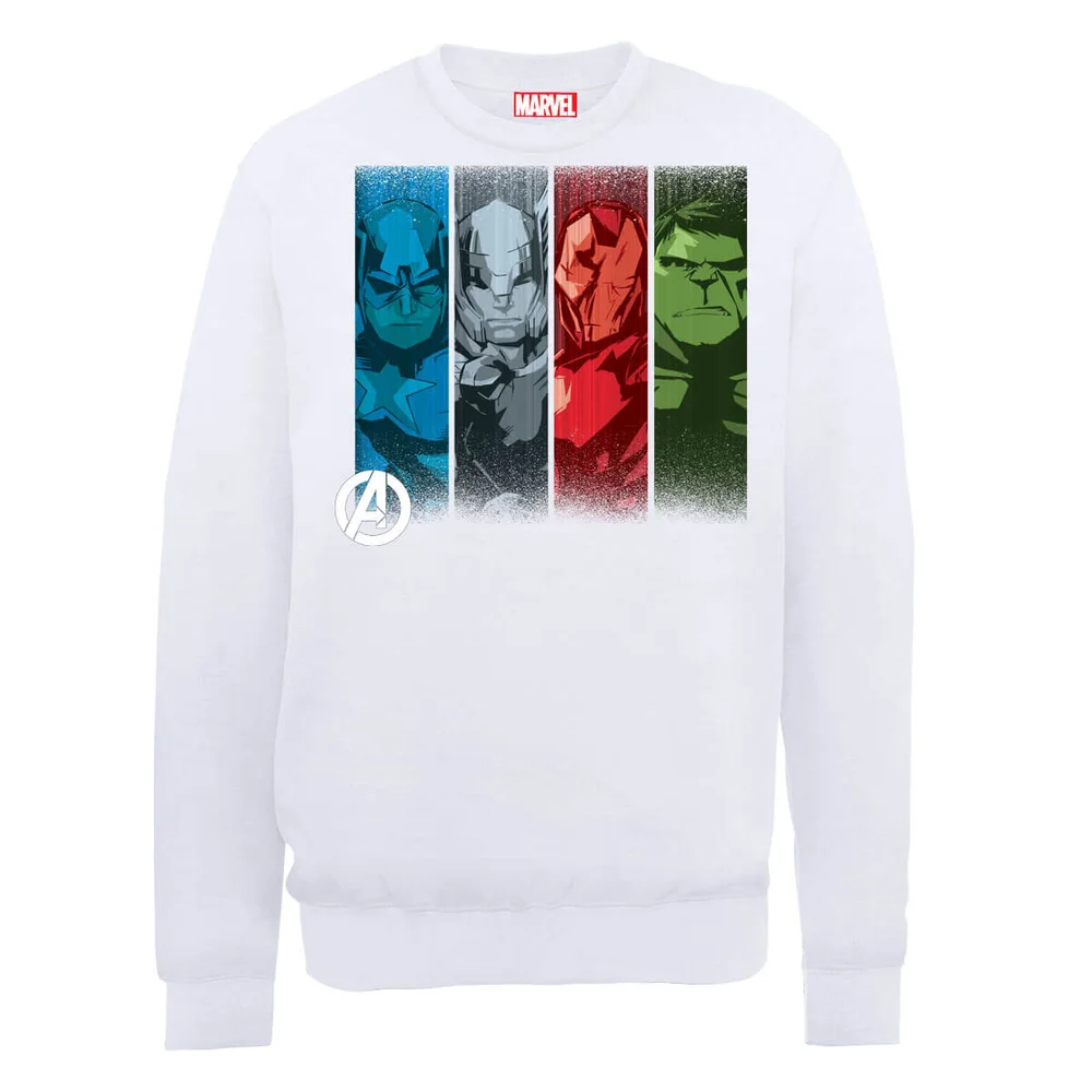 Sweat Homme Marvel Avengers Assemble - Team Poses - Blanc - S - Blanc Image 1