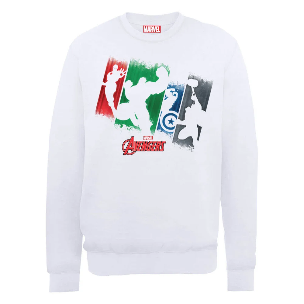Sweat Homme Marvel Avengers Assemble - Team Punch Out - Blanc - S - Blanc Image 1