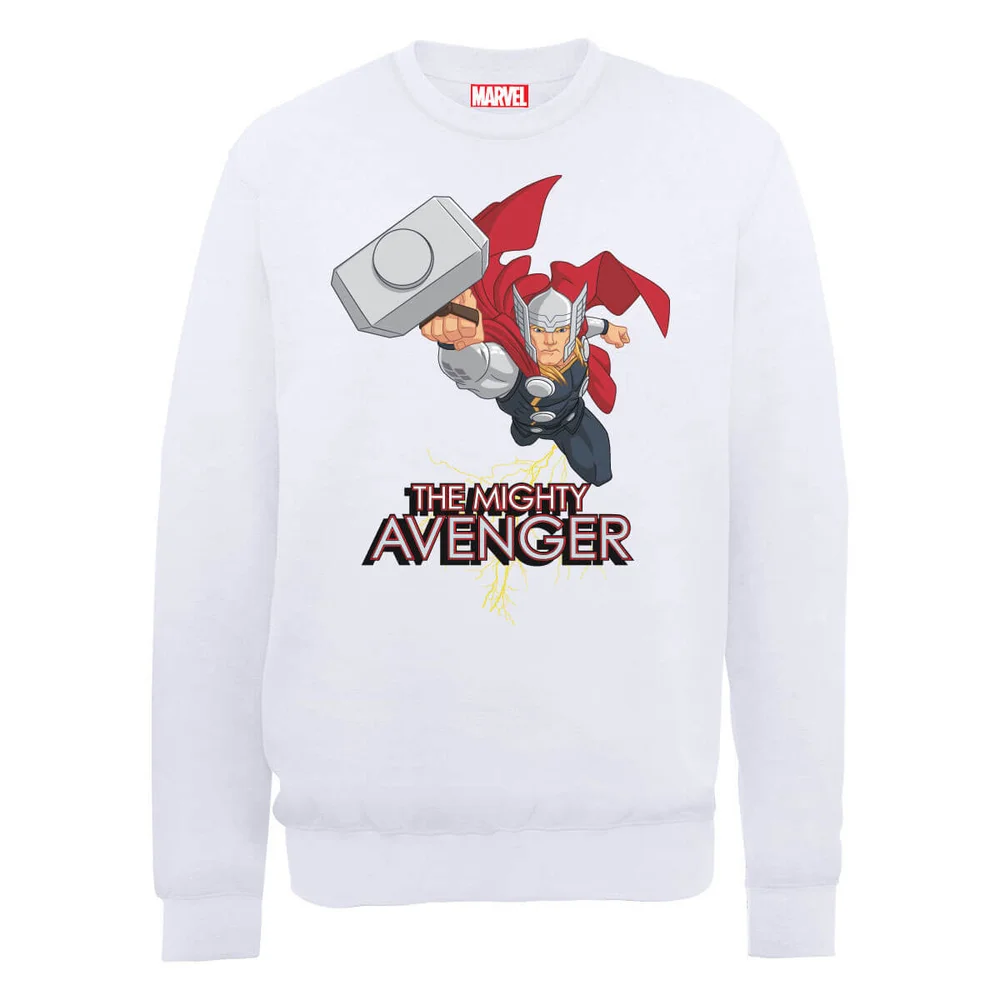 Sweat Homme Marvel Avengers Assemble - Le Puissant Thor - Blanc - S - Blanc Image 1