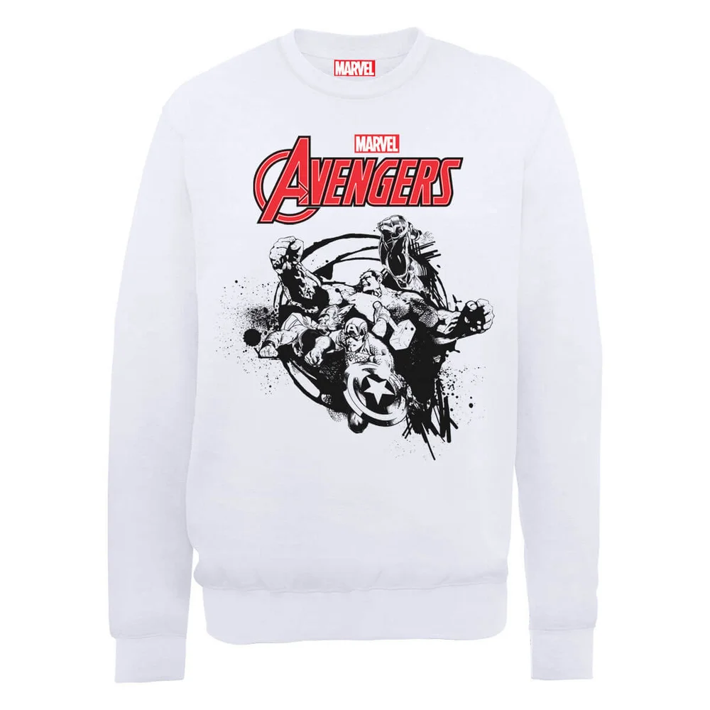 Sweat Homme Marvel Avengers Assemble - Team Explosion - Blanc - S - Blanc Image 1