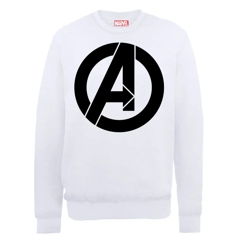 Sweat Homme Marvel Avengers Assemble - Logo Simple - Blanc - S Image 1