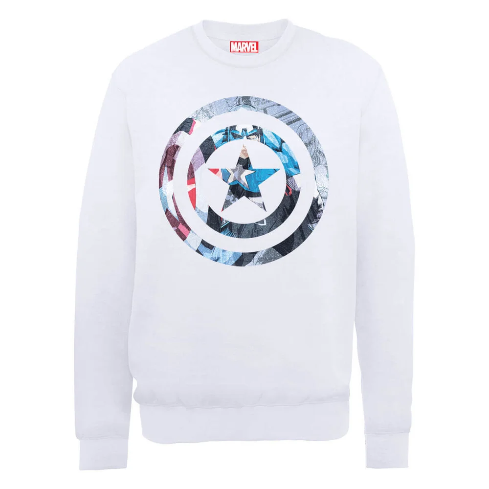 Sweat Homme Marvel Avengers Assemble - Captain America - Blanc - S - Blanc Image 1