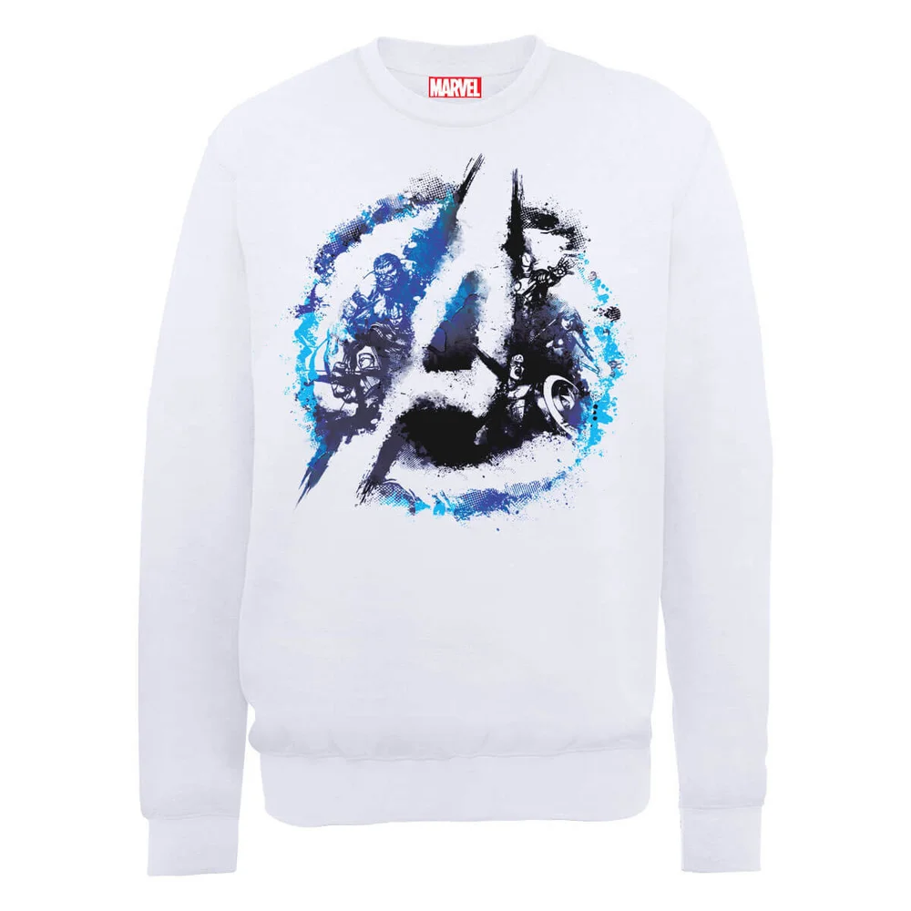 Sweat Homme Marvel Avengers Assemble - Logo Flared - Blanc - S Image 1