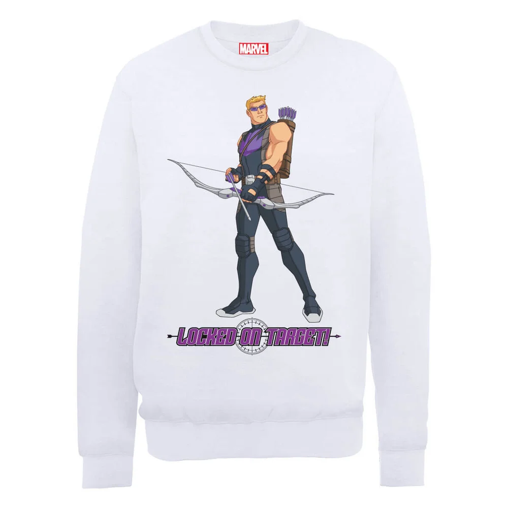 Sweat Homme Marvel Avengers Assemble - Hawkeye Locked On - Blanc - S - Blanc Image 1