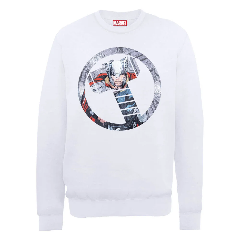 Sweat Homme Marvel Avengers Assemble - Thor Montage - Blanc - S - Blanc Image 1