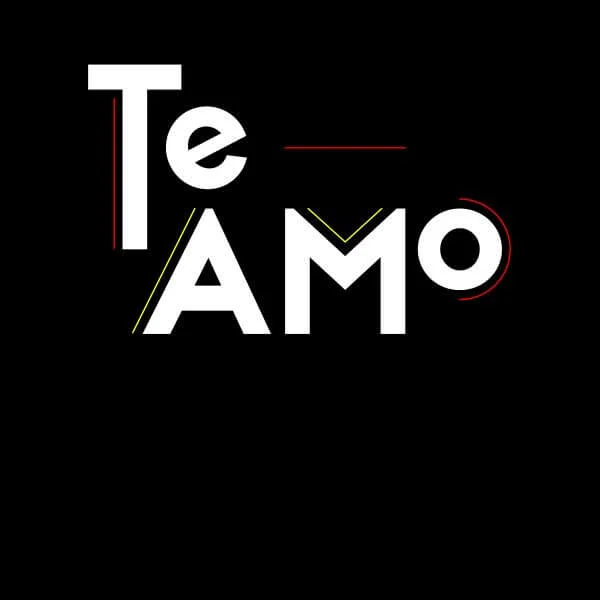 T-Shirt Femme Te Amo Block - Noir