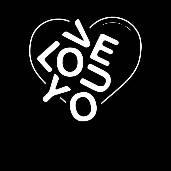T-Shirt Femme Love You Jumble - Noir