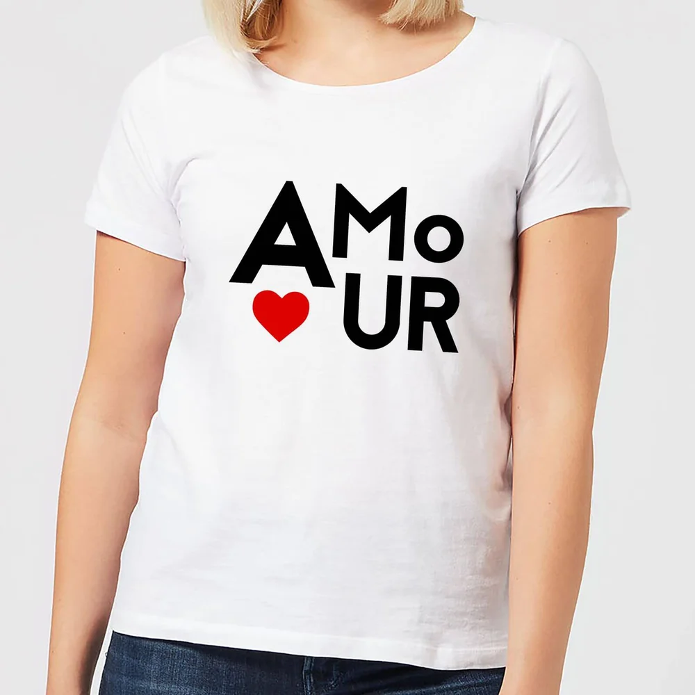 T-Shirt Femme Amour - Blanc - S - Blanc Image 1